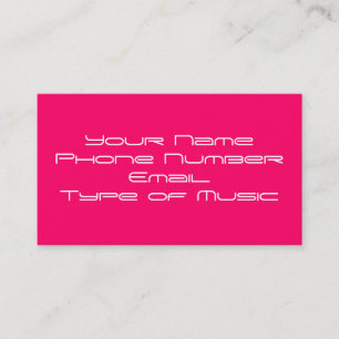 Carte de visite du DJ