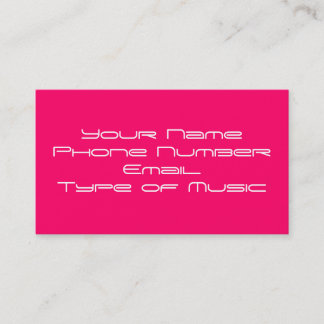 Carte de visite du DJ