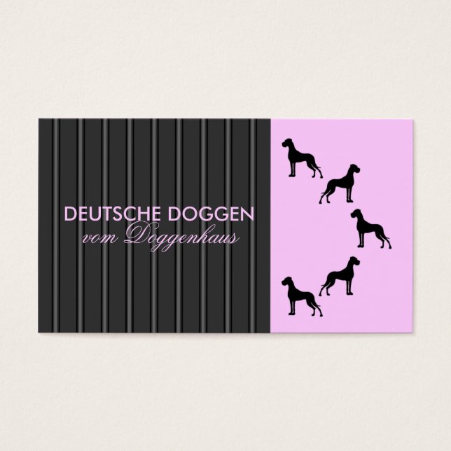 Carte de visite du Dogue allemand (Devant)
