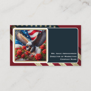 Carte de visite du drapeau américain patriotique