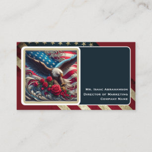Carte de visite du drapeau américain patriotique