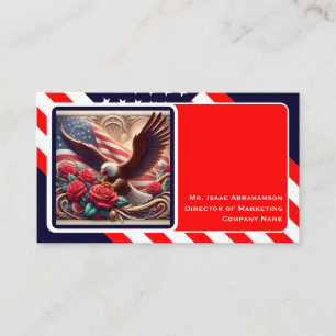 Carte de visite du drapeau américain patriotique