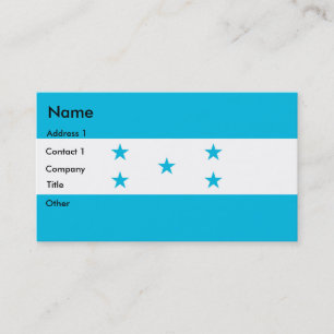 Carte de visite du Drapeau du Honduras