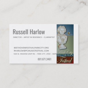 Carte de visite du Festival Russell Harlow