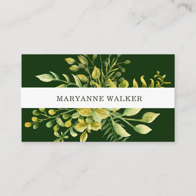 Carte de visite du feuillage d'hiver (Devant)