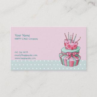 Carte de visite du gâteau de fête