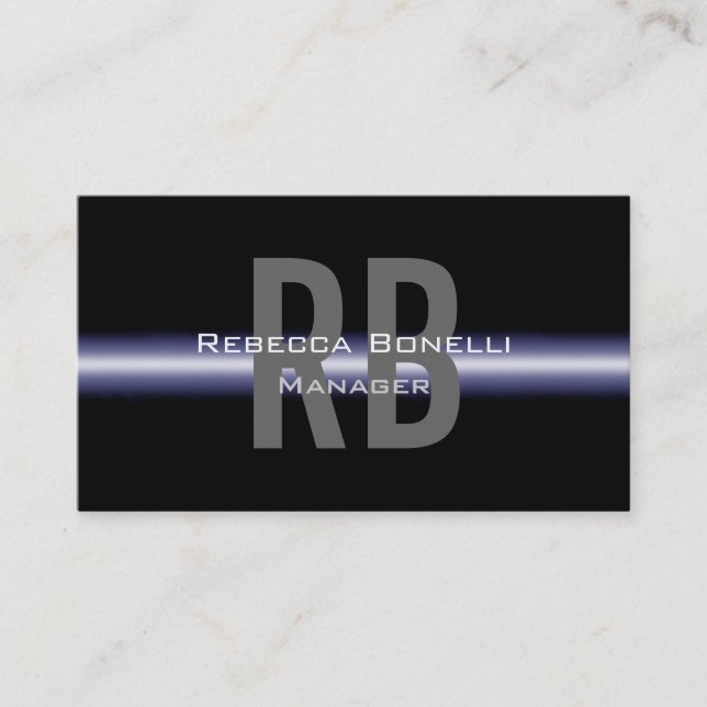 Carte de visite du gestionnaire de monogrammes gri (Devant)