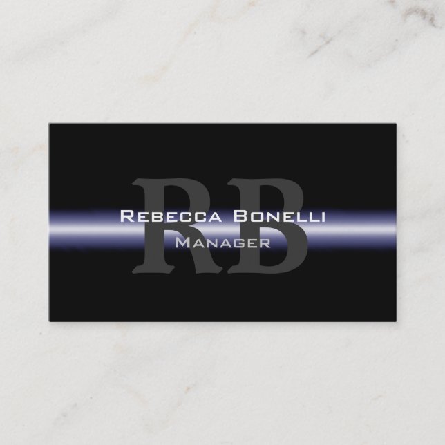 Carte de visite du gestionnaire de monogrammes gri (Devant)