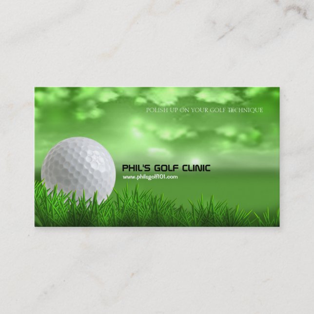 Carte de visite du Golf Instructeur (Devant)