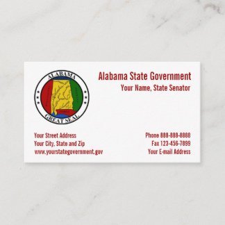 Carte de visite du gouvernement du sceau d'État de