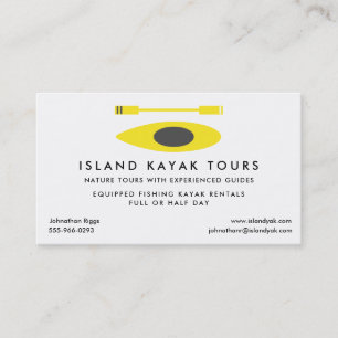 Carte de visite du guide touristique Kayak