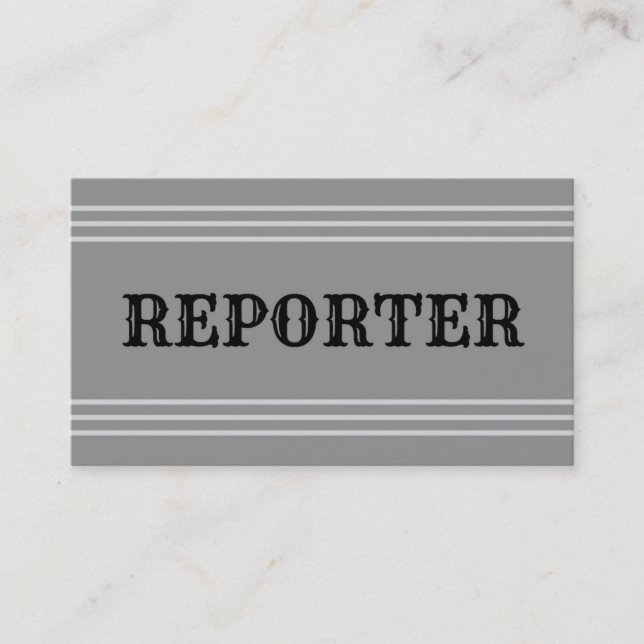 Carte de visite du journaliste (Devant)