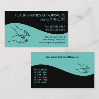 Carte de visite du Logo Chiropractor de Swirl Hand