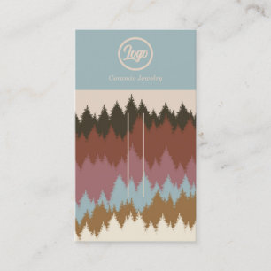 Carte de visite du logo de bijoux Retro Forest Hai