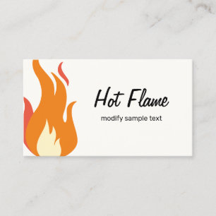 Carte de visite du logo de la flamme