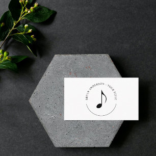 Carte de visite du logo de la huitième note de mus