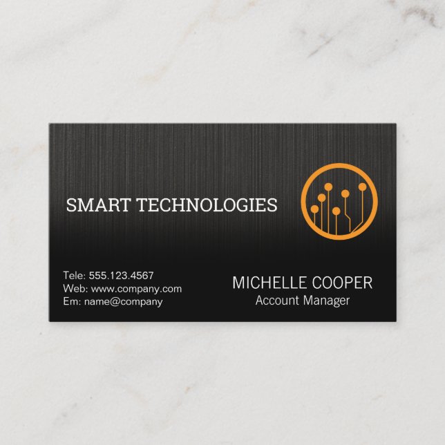 Carte de visite du logo de la technologie moderne (Devant)