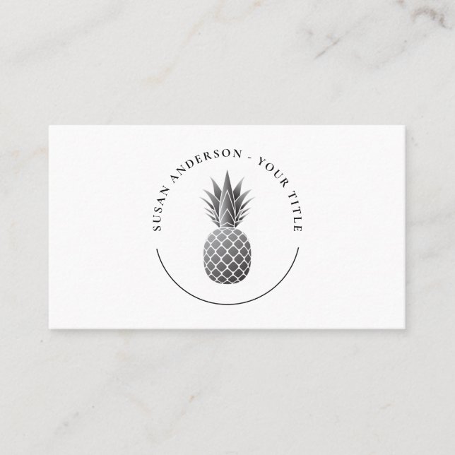 Carte de visite du logo de l'ananas (Devant)