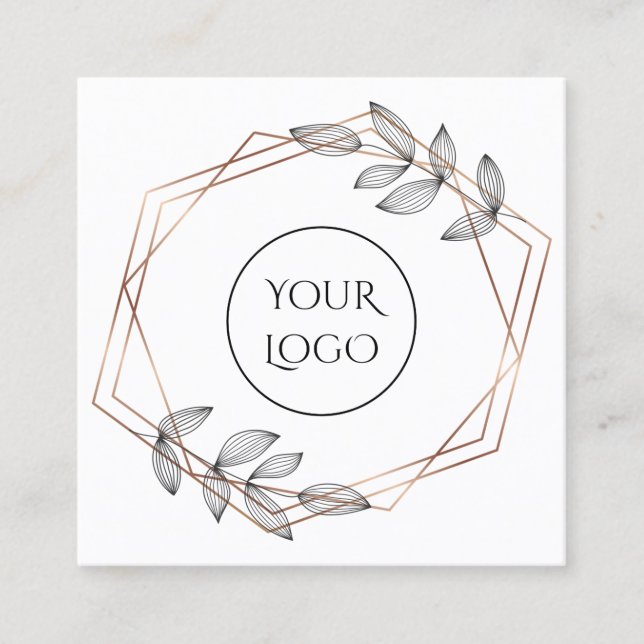 carte de visite du logo du cadre géométrique du fe (Devant)