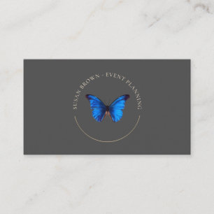 Carte de visite du logo du papillon bleu
