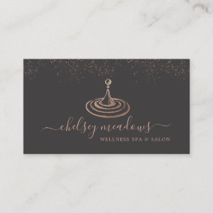 Carte de visite du logo du Spa rose Gold
