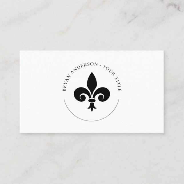 CARTE DE VISITE du logo FLEUR DE LYS (Devant)