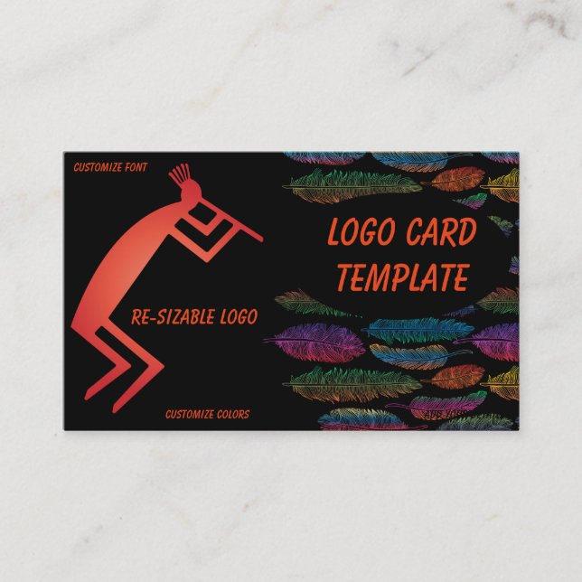 Carte de visite du logo Kokopelli (Devant)