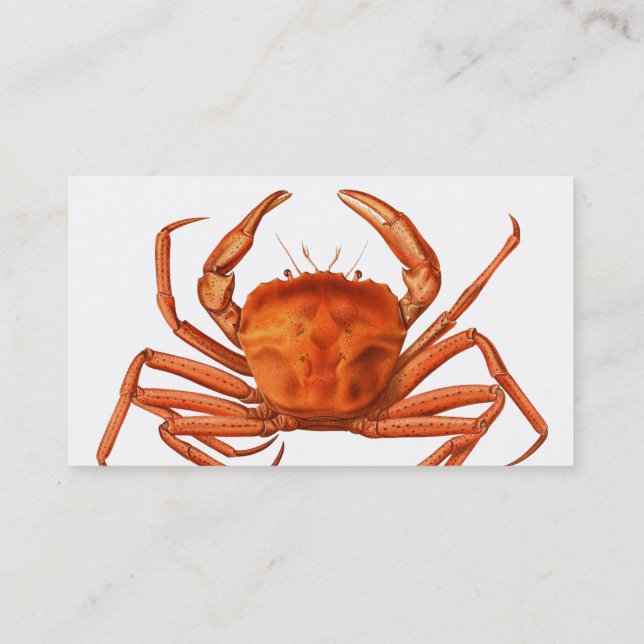 Carte de visite du marché du poisson - Crabe rouge (Dos)