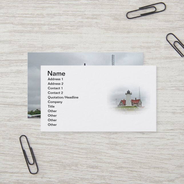 Carte de visite du phare de Nobska Point (Devant/Arrière en situation)
