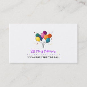 Carte de visite du planificateur de fête (logo de