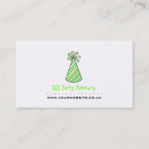 Carte de visite du planificateur de fête (vert et