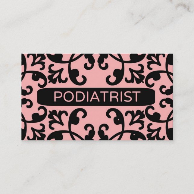 Carte de visite du podiatre Damask (Devant)