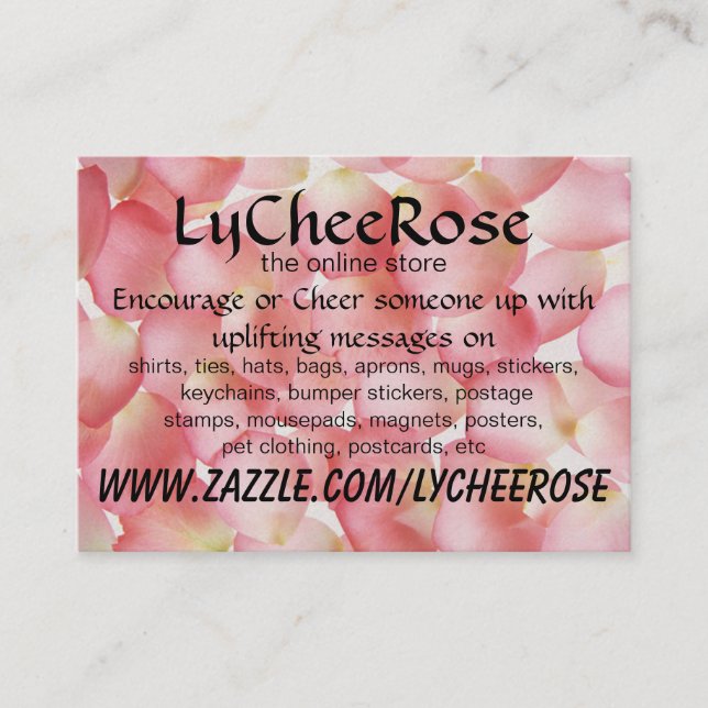 Carte de visite du psaume 23 de Lycheerose (Devant)