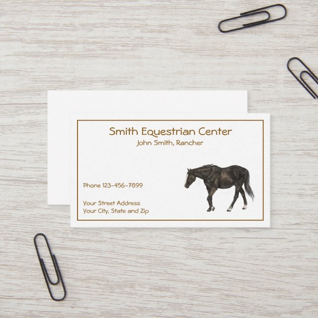 Carte de visite du ranch (Devant/Arrière en situation)