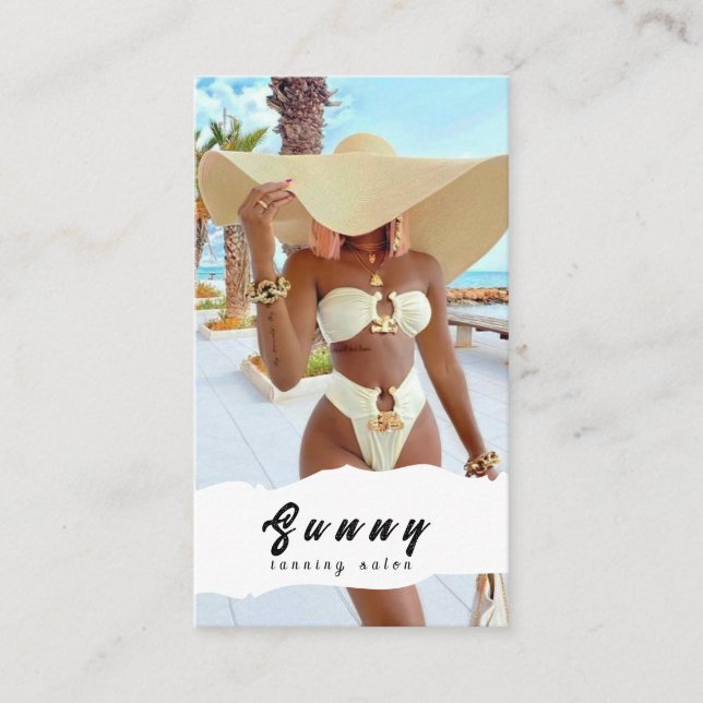 Carte de visite du salon de bronzage (Devant)