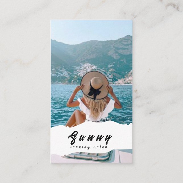 Carte de visite du salon de bronzage (Devant)