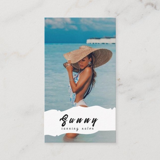 Carte de visite du salon de bronzage (Devant)