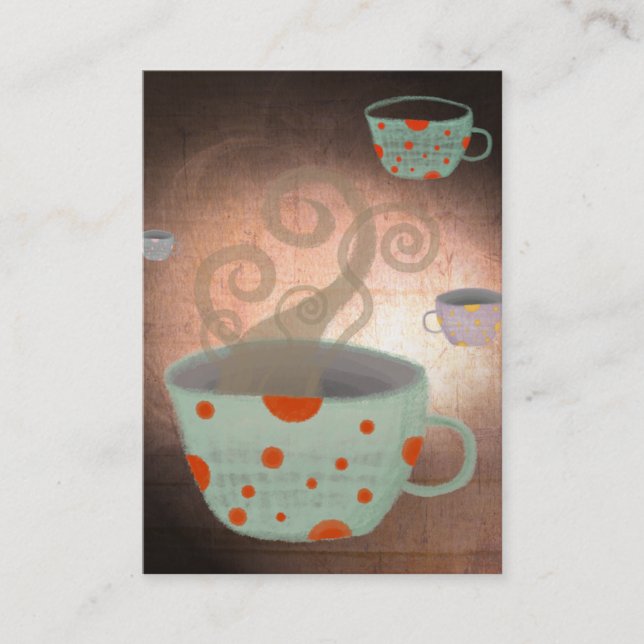 Carte de visite du salon de thé et café Tea Cup (Devant)