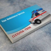 Carte de visite du service d'ambulance moderne de