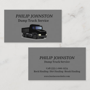 Carte de visite du service de camions vidangeurs