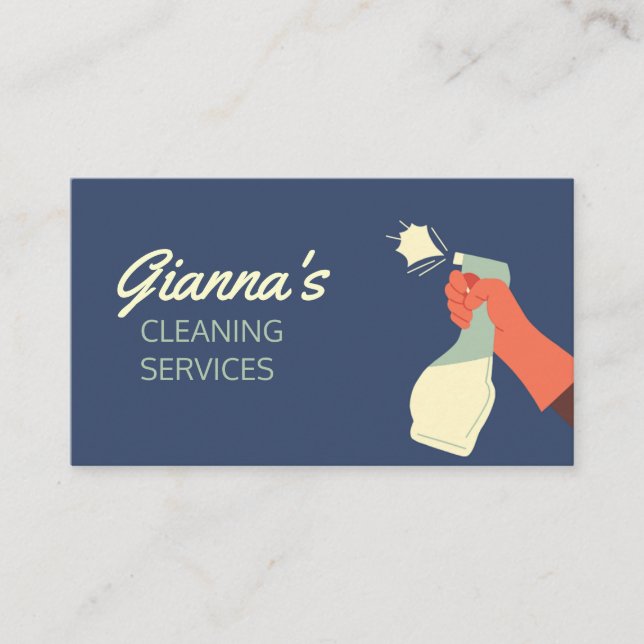 Carte de visite du service de nettoyage des boutei (Devant)