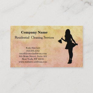 Carte de visite du service de nettoyage profession