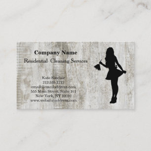 Carte de visite du service de nettoyage profession