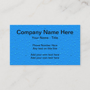 Carte de visite du service de plomberie Water Drop