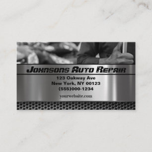 Carte de visite du service de réparation mécanique