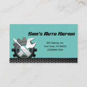 Carte de visite du service de réparation mécanique