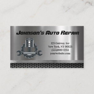Carte de visite du service de réparation mécanique