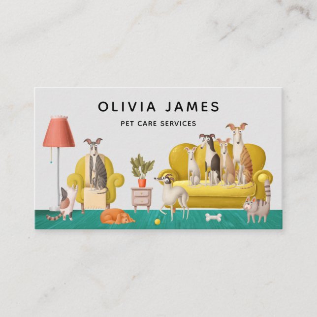 Carte de visite du service de soins pour animaux d (Devant)