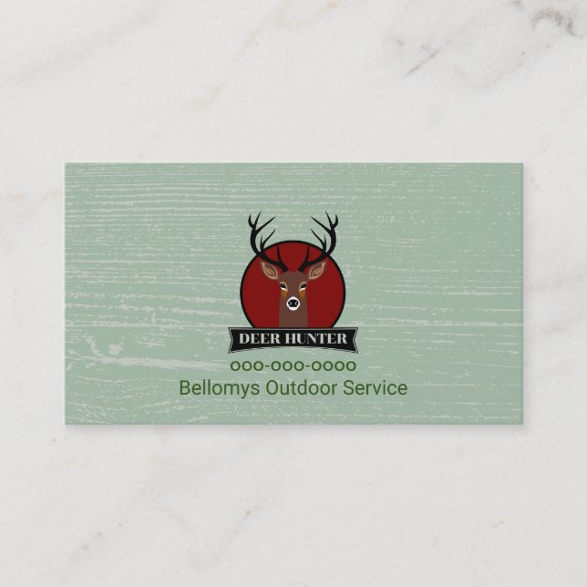 Carte de visite du service extérieur de Deer Head (Devant)
