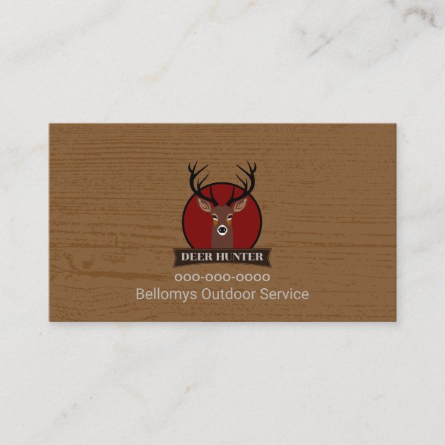 Carte de visite du service extérieur de Deer Head (Devant)